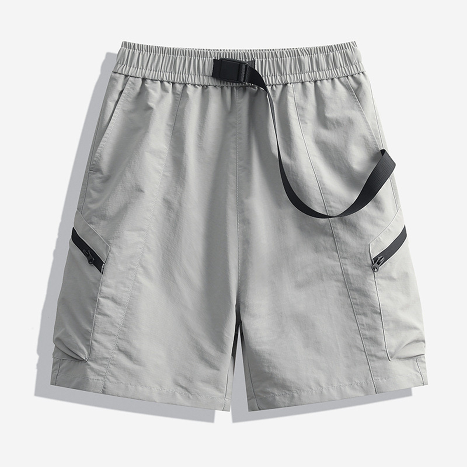 thumbnail image 1 of Pantalones cortos cargo informales para hombre: ajuste holgado para hacer ejercicio en verano, transpirables, sin elasticidad, bolsillos utilitarios para uso diario al aire libre., 1 of 8